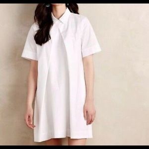 Anthropologie white tent dress